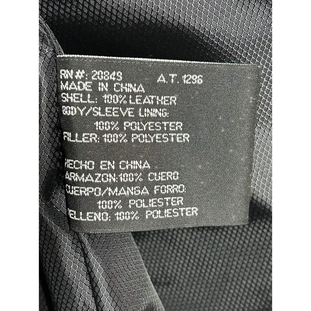 Seventh Ave Black Leather Utility Jacket Mens‎ Size Medium Chore Workwear Biker - Picture 9 of 9